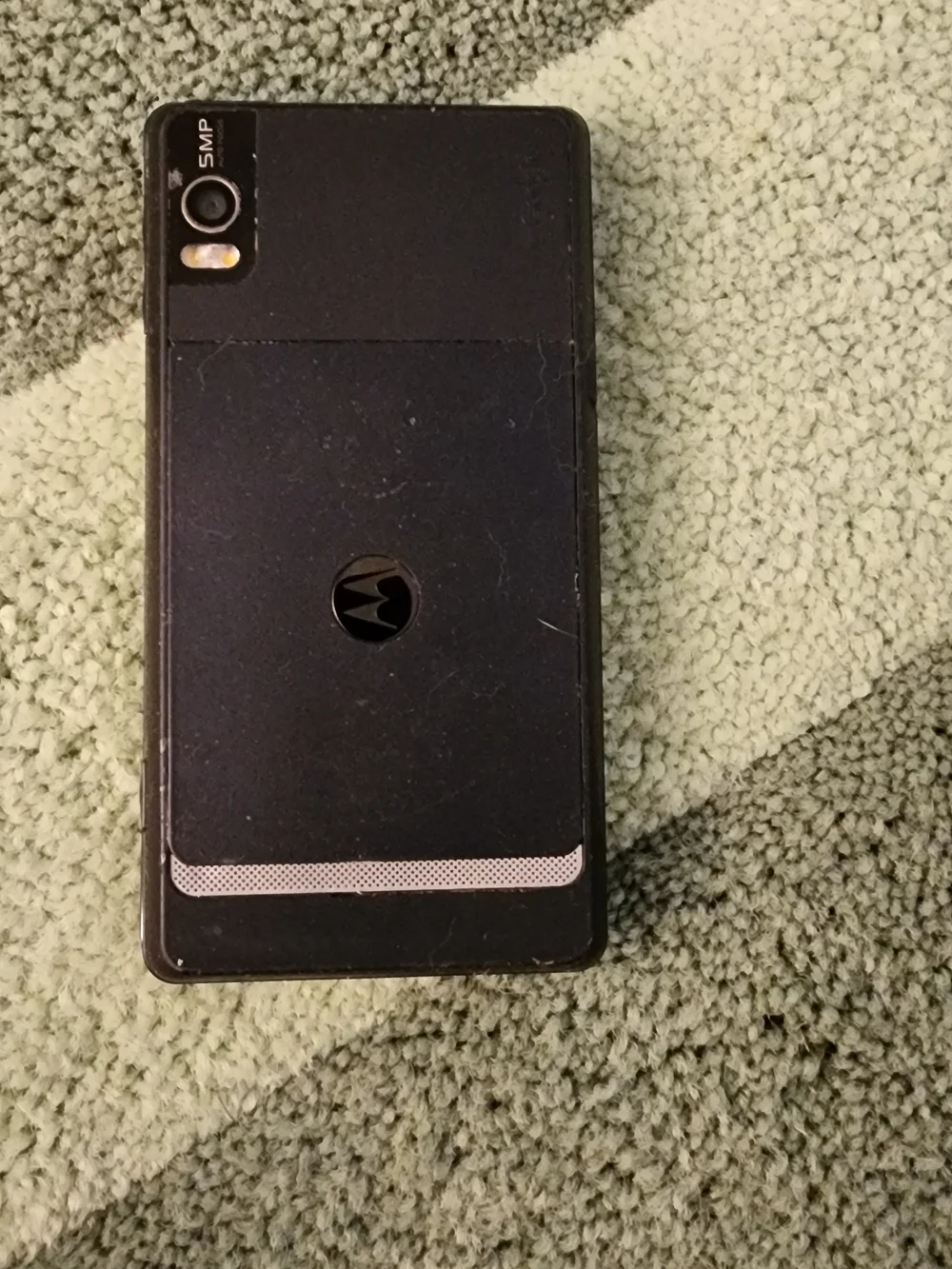 Motorola Black Smartphone with Black Charger and Cable Bundle